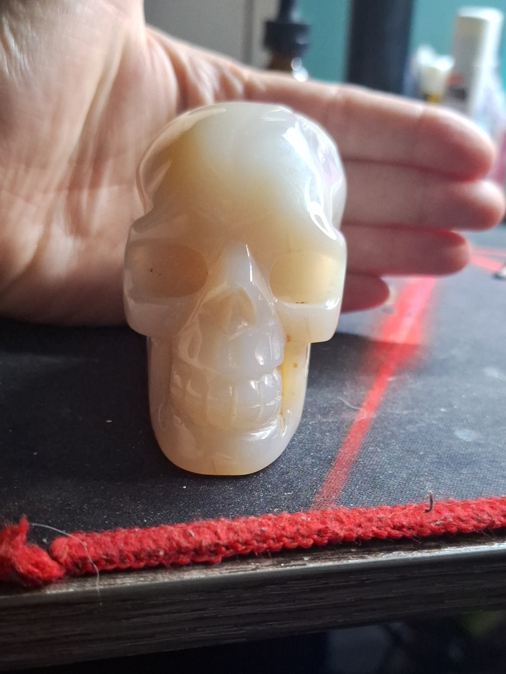 Agate Skull Carving